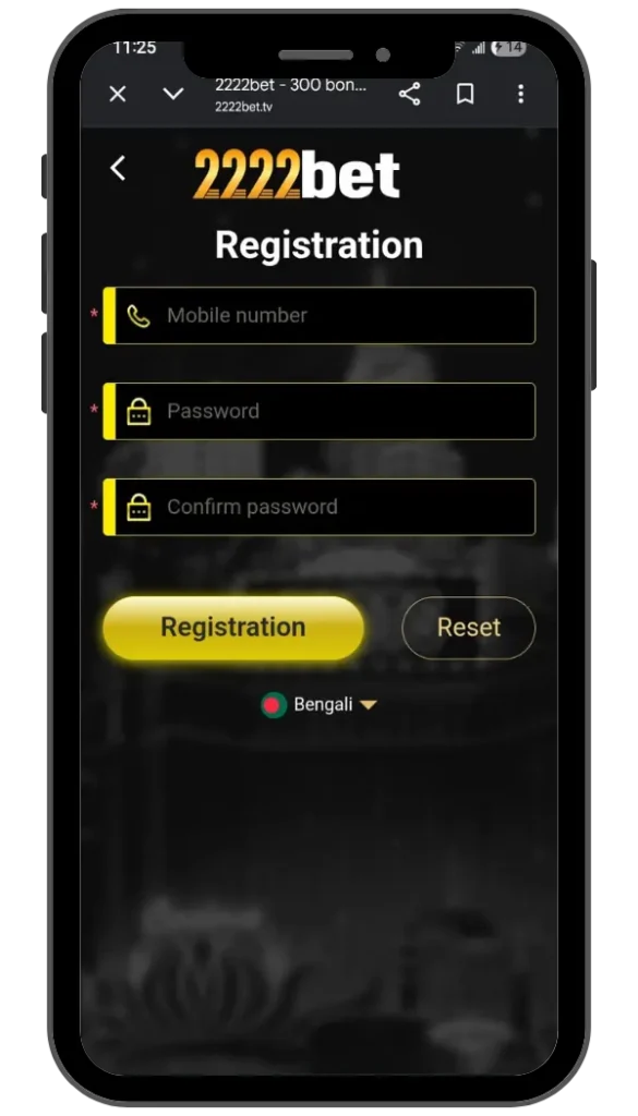 2222bet APK App Registration