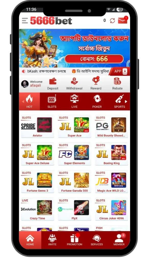 5666bet APK Interface