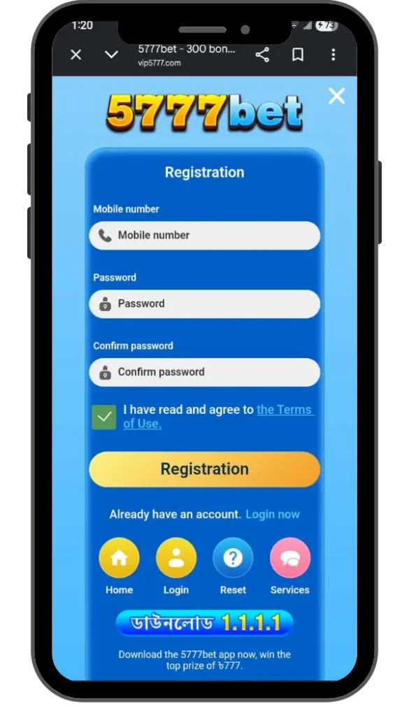5777bet APK Registration