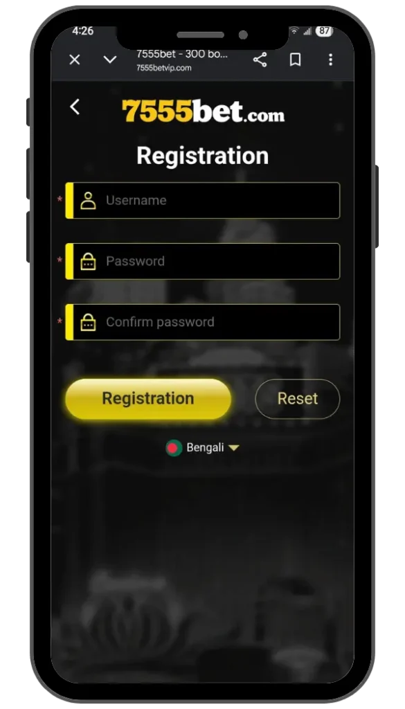 7555 bet apk registration