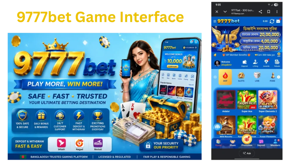 9777bet APK interface