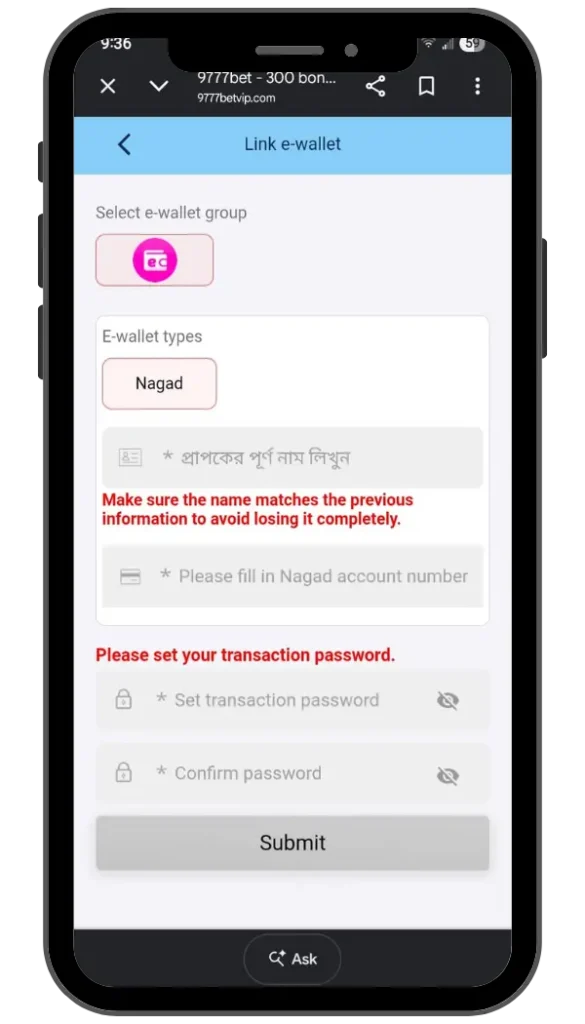 9777bet APK withdrawal