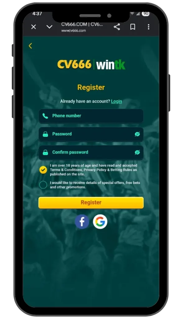 CV666 APK Registration
